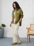 Cotton Linen Shirt: Flower Child Women Oversized Shirts