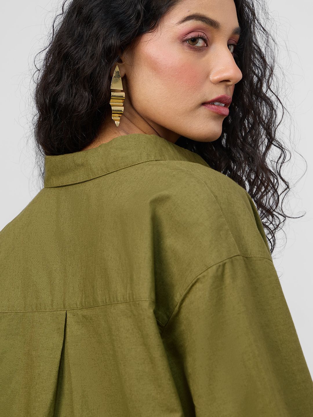 Cotton Linen Shirt: Flower Child Women Oversized Shirts