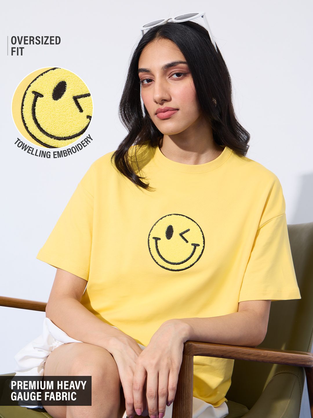 S.W.SMILEY: Sunshine Women Oversized T-Shirts