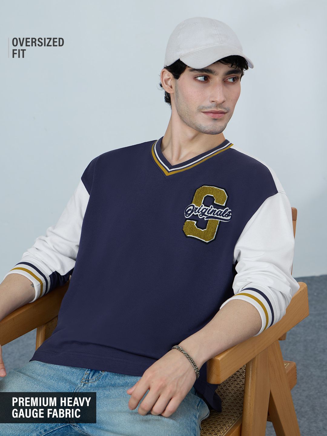 Varsity: Blue League Oversized Full Sleeve T-Shirts