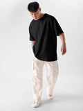 Solids: Black Oversized T-Shirts
