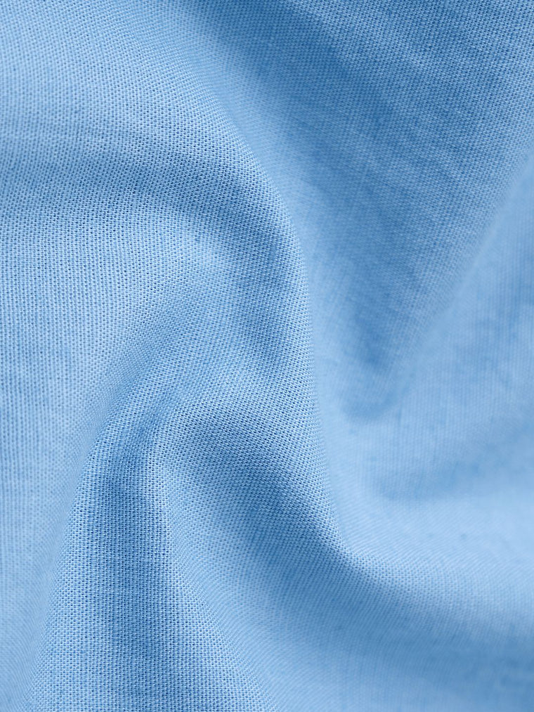 Cotton Linen Shirt: Beach Blue Women Oversized Shirts