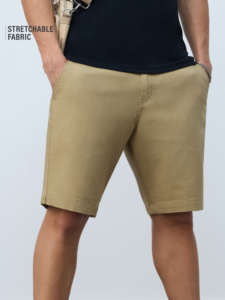 Chino Shorts: Camel Chino Shorts