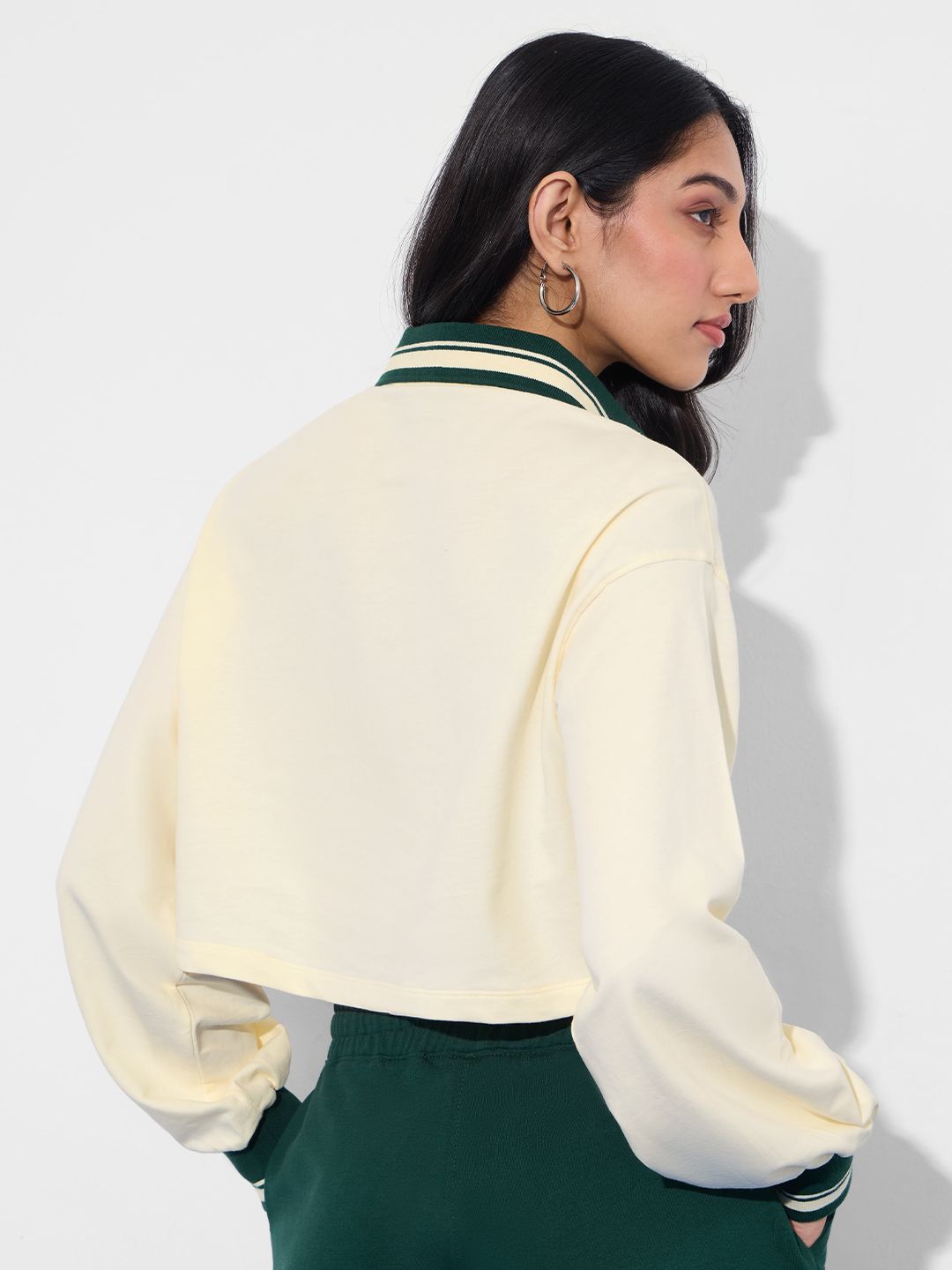 Harry Potter: Slytherin Prefect Women Cropped Rugby Polos