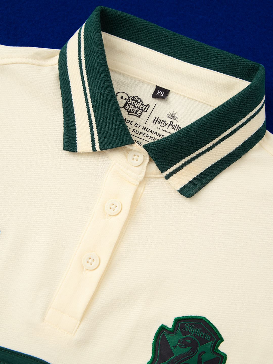 Harry Potter: Slytherin Prefect Women Cropped Rugby Polos