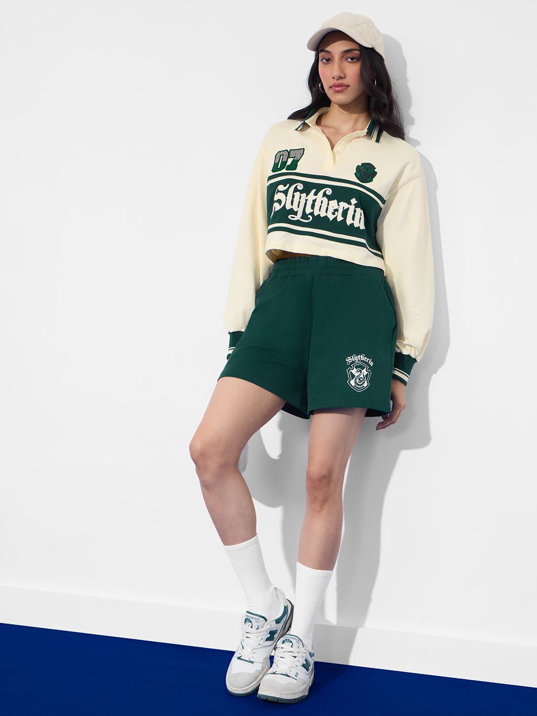 Harry Potter: Slytherin Prefect Women Cropped Rugby Polos