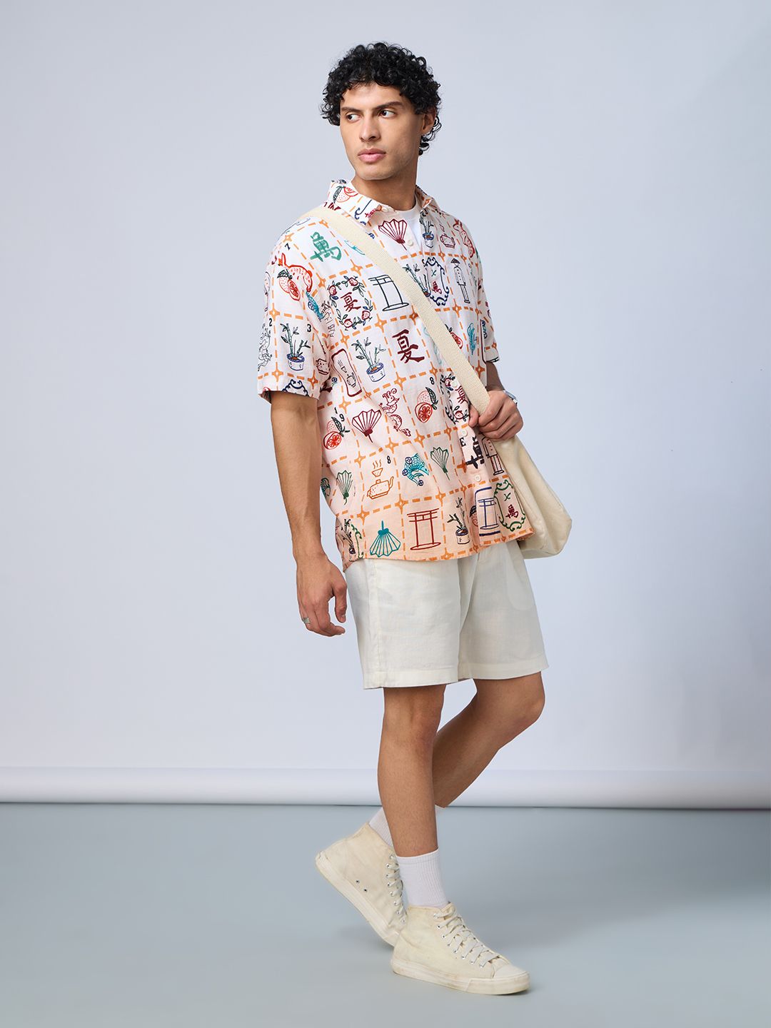 Ombre: Mahjong Tiles Oversized Shirts
