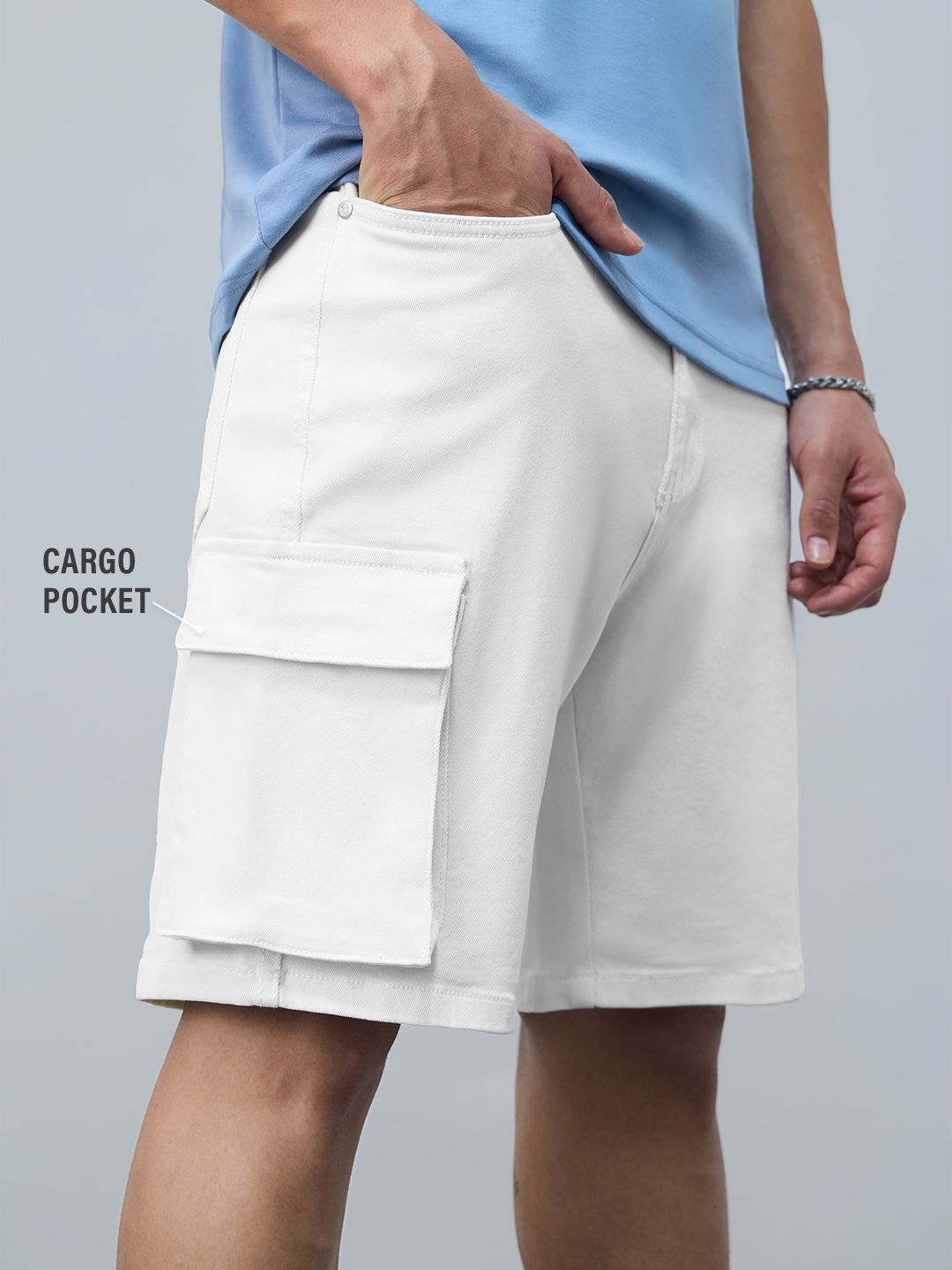 Denim Shorts: Almond Men Denim Shorts