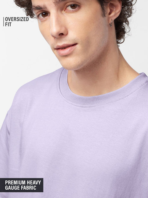 Solids: Light Lavender Oversized T-Shirts