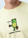 Relaxed T-Shirt: Monday Frog Men Relaxed Fit T-Shirts