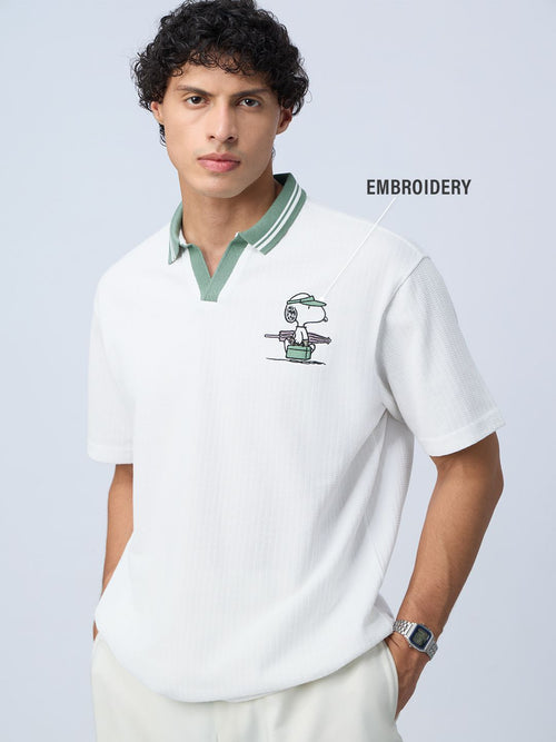 Textured: Peanuts Club Life Oversized Polos