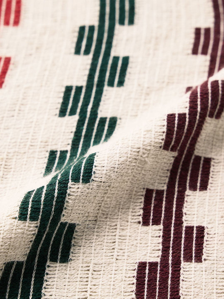 Open-Knit Shirt: Tropical Stripes Men Textured Shirts