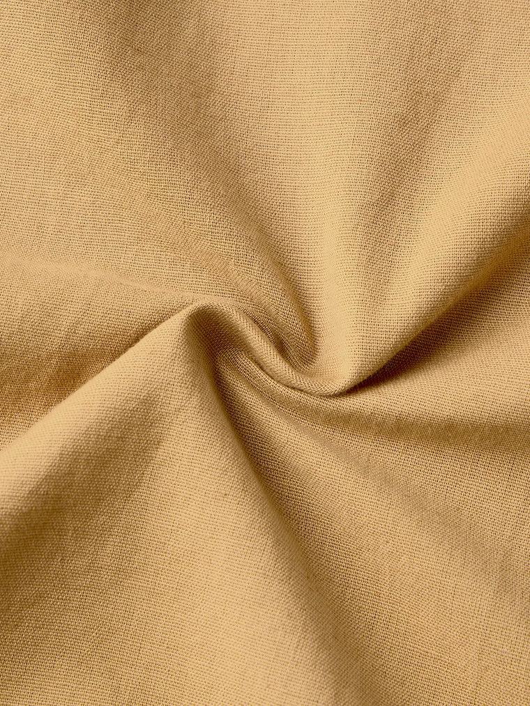 Cotton Linen Utility: Tan Cotton Linen Shirts
