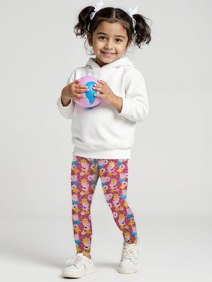 Peppa Pig: Pinky Pig Girls Cotton Leggings (2-8 Yrs)