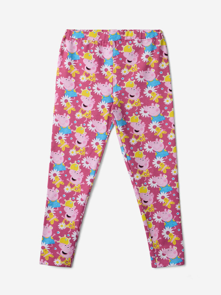 Peppa Pig: Pinky Pig Girls Cotton Leggings (2-8 Yrs)