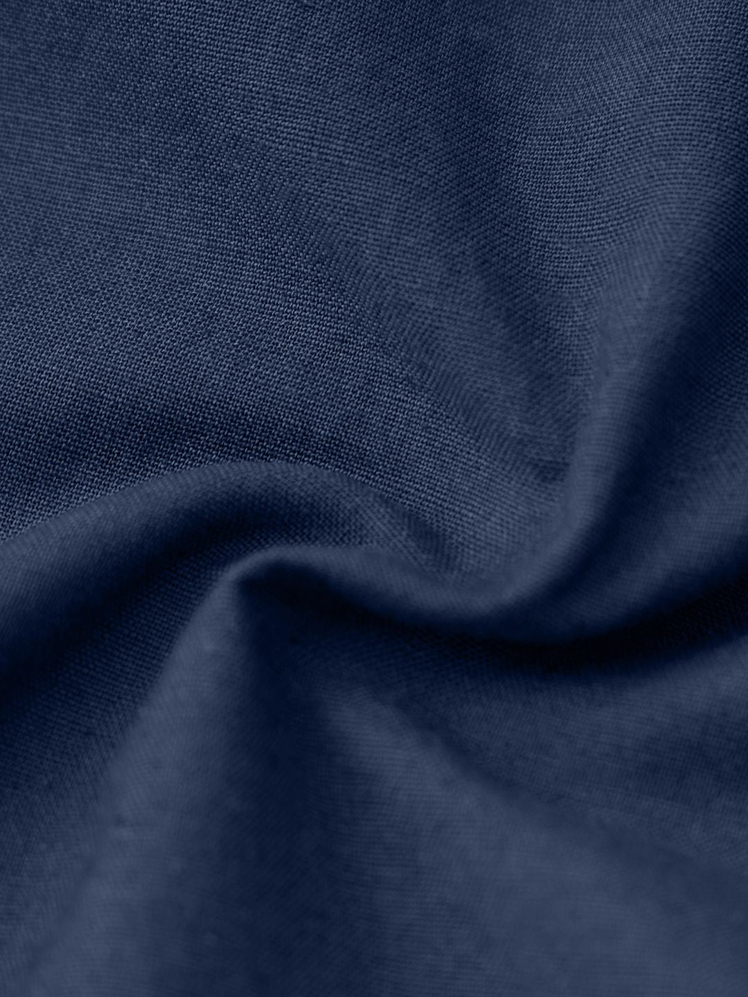 Cotton Linen Pant: Rich Navy Women Wide Pants