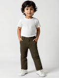 Solids: Griffin Green Boys Cotton Trousers (2-8 Yrs)