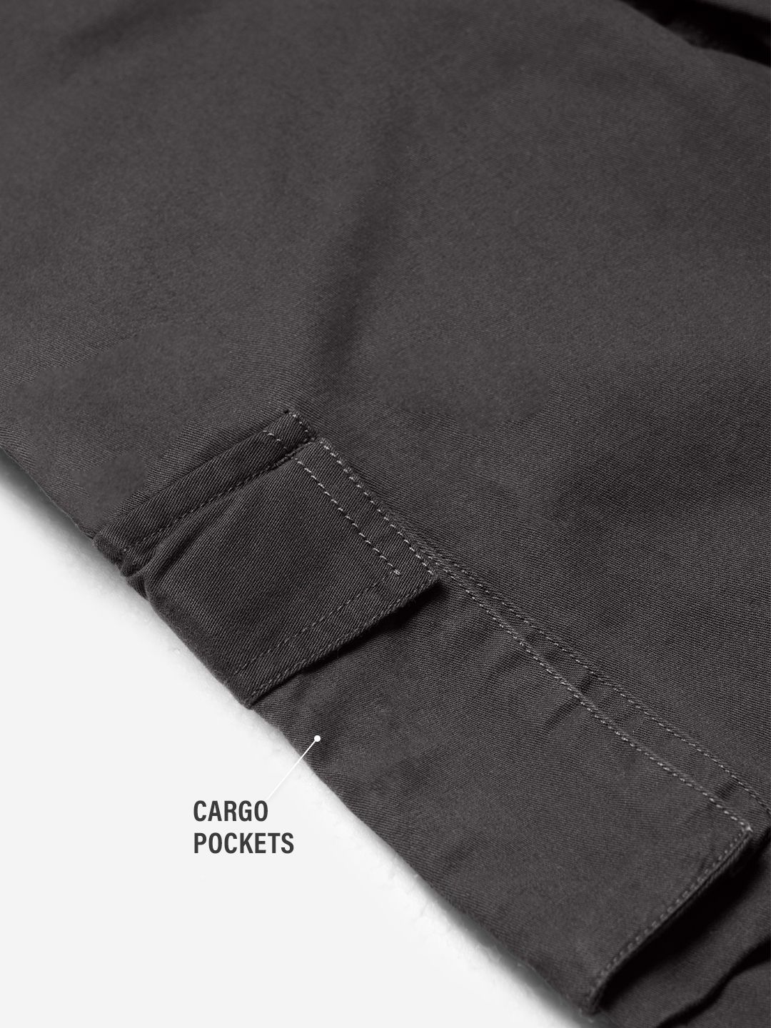 Solids: Charcoal Black Boys Cargo Joggers (2-8 Yrs)