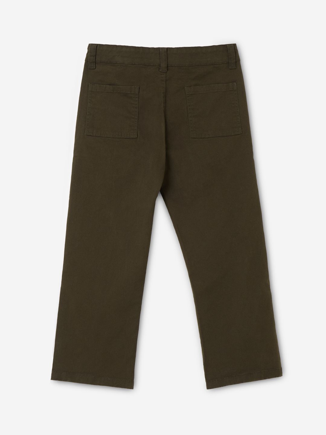 Solids: Griffin Green Boys Cotton Trousers (2-8 Yrs)