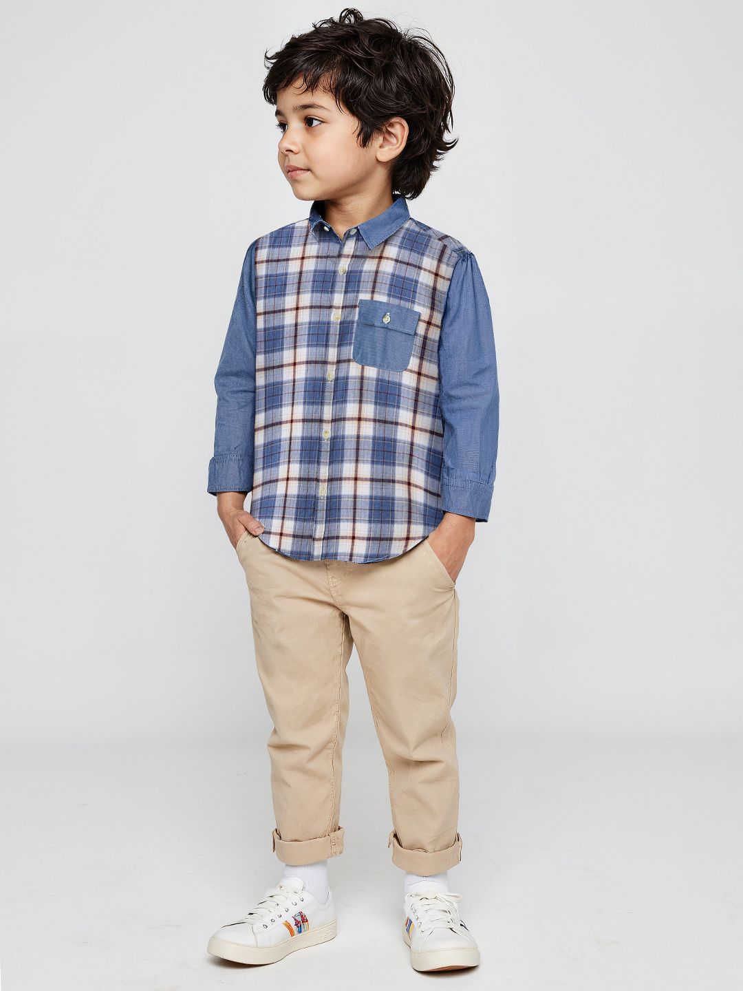 Plaid Shirt: Tartan Boys Cotton Shirts (2-8 Yrs)