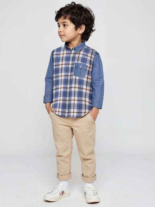 Plaid Shirt: Tartan Boys Cotton Shirts (2-8 Yrs)