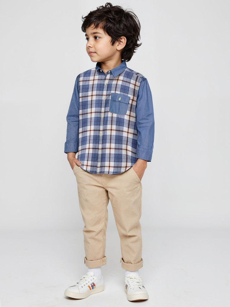 Plaid Shirt: Tartan Boys Cotton Shirts (2-8 Yrs)
