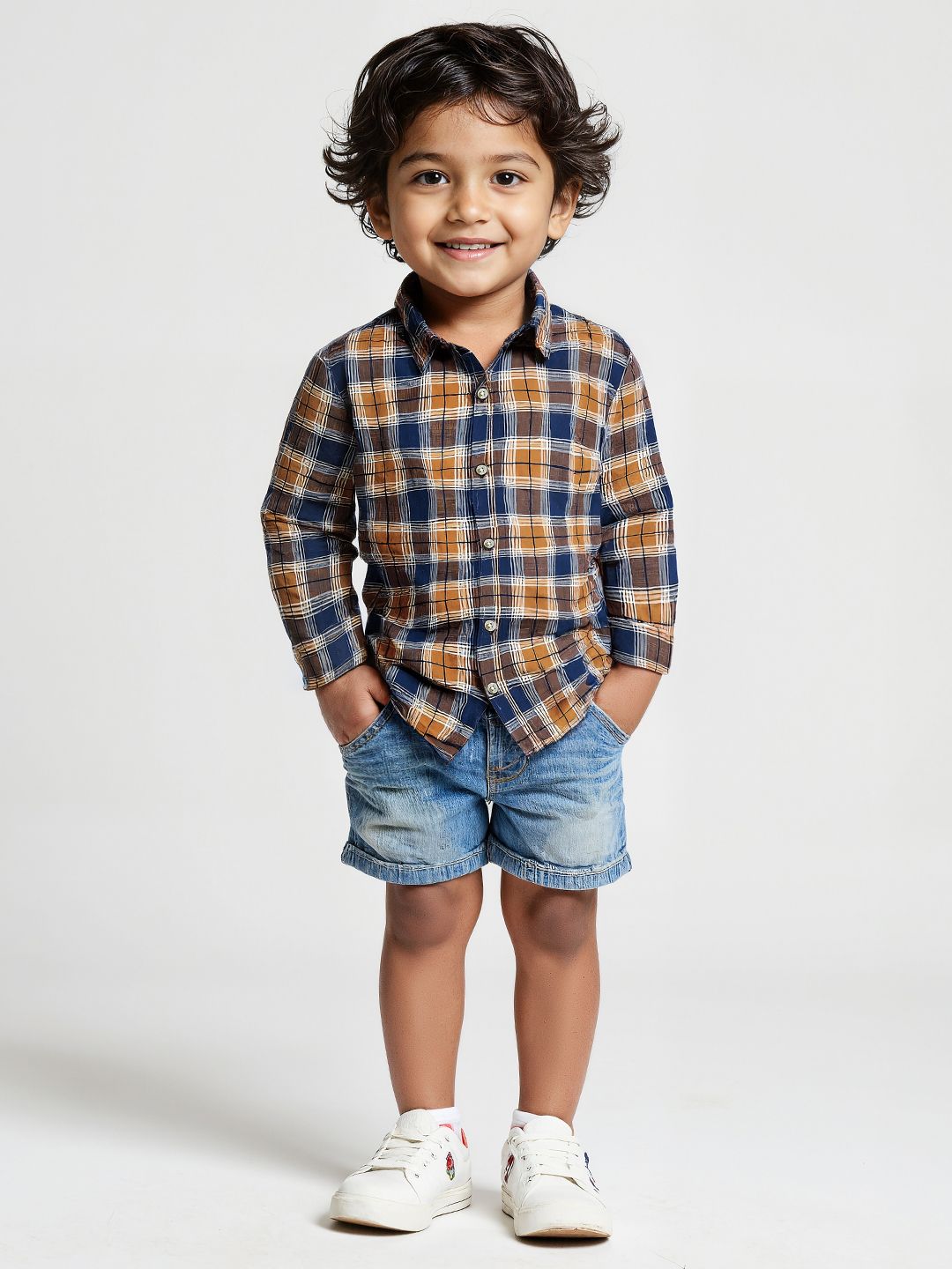 TSS Originals: Sunset Orange Boys Cotton Shirts (2-8 Yrs)