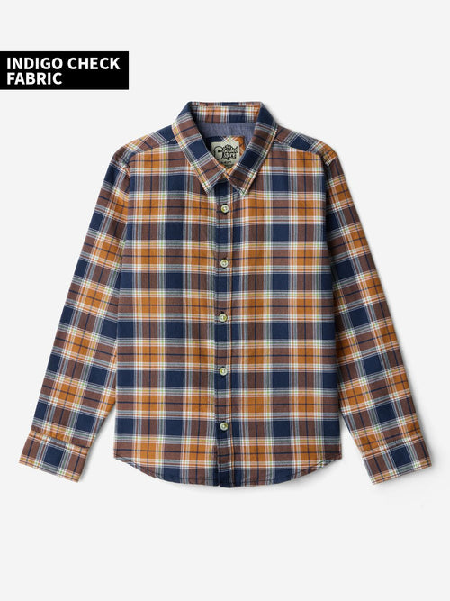 TSS Originals: Sunset Orange Boys Cotton Shirts (2-8 Yrs)