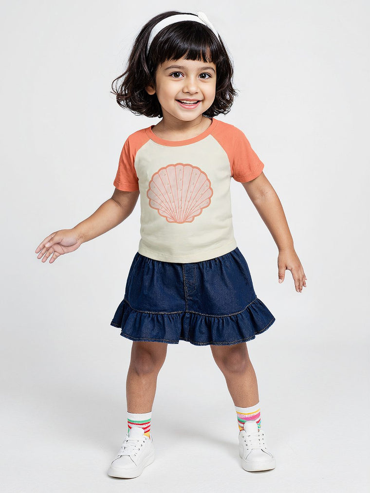 Beaded T-Shirt: Miss Sunshine Girls Cotton T-Shirts (2-8 Yrs)