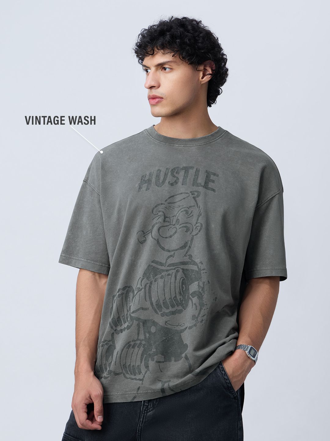Popeye: Hustle Oversized T-Shirts