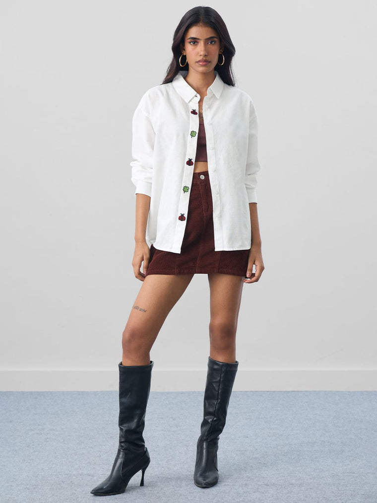 Cotton Linen Shirt: Lady Luck Women Oversized Shirts