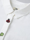 Cotton Linen Shirt: Lady Luck Women Oversized Shirts
