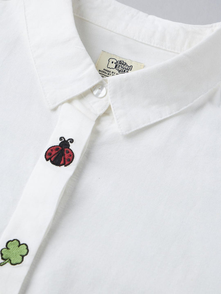 Cotton Linen Shirt: Lady Luck Women Oversized Shirts