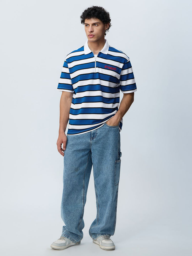 Popcorn Stripes: Sailor Zipper Polos