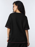 Textured T-shirt: Tom The Devil Women Oversized T-Shirts