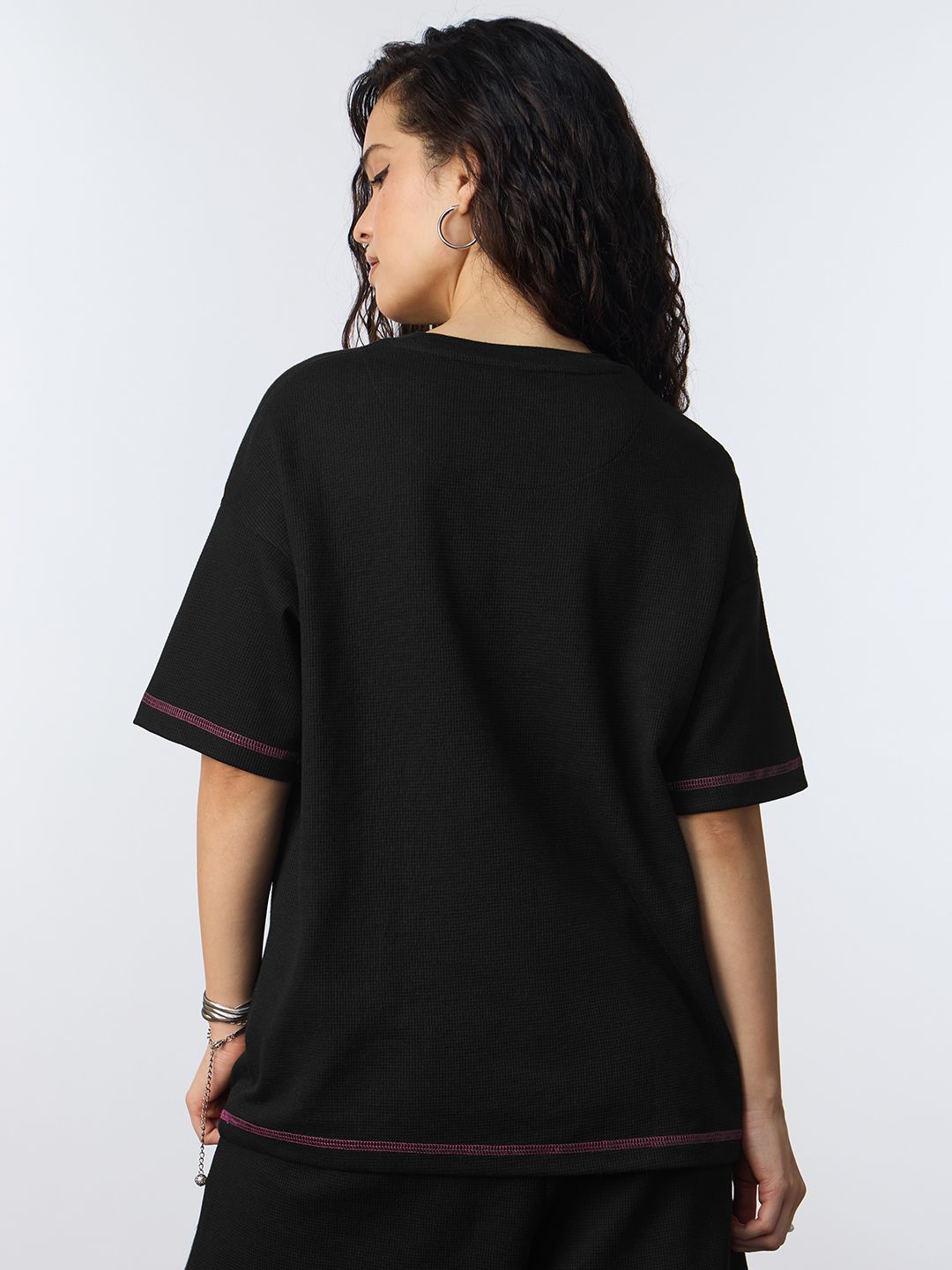 Textured T-shirt: Tom The Devil Women Oversized T-Shirts