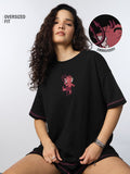 Textured T-shirt: Tom The Devil Women Oversized T-Shirts