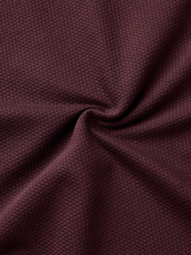 Popcorn: Maroon Zipper Polos