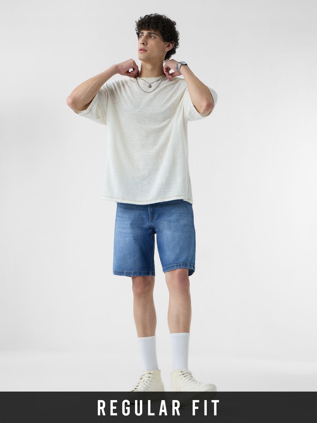 Denim Shorts: Midnight Blue Men Denim Shorts