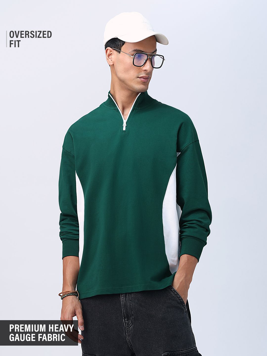 Colourblock: Meadow Oversized Full Sleeve T-Shirts