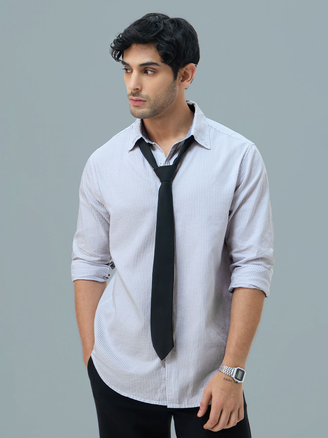 Oxford Stripes: Ice Blue Shirts