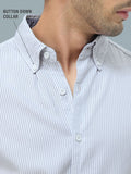 Oxford Stripes: Ice Blue Shirts
