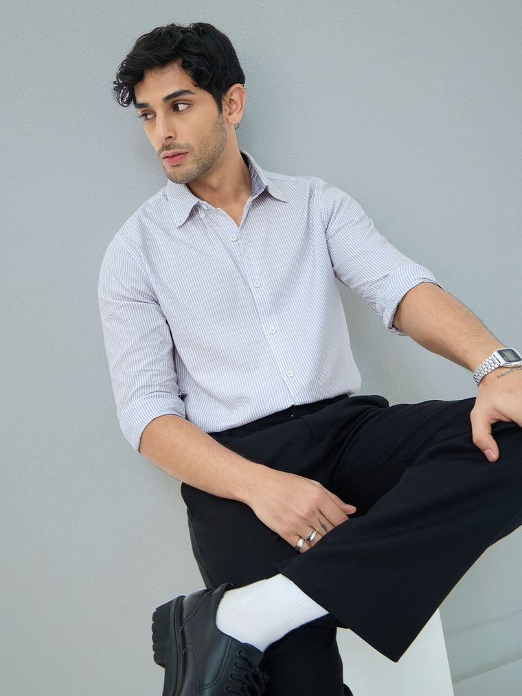Oxford Stripes: Ice Blue Shirts