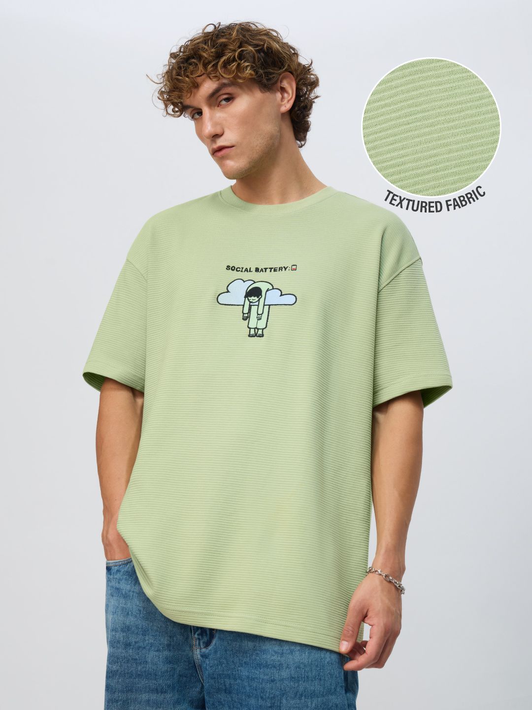 Ottoman: Social Battery Oversized T-Shirts