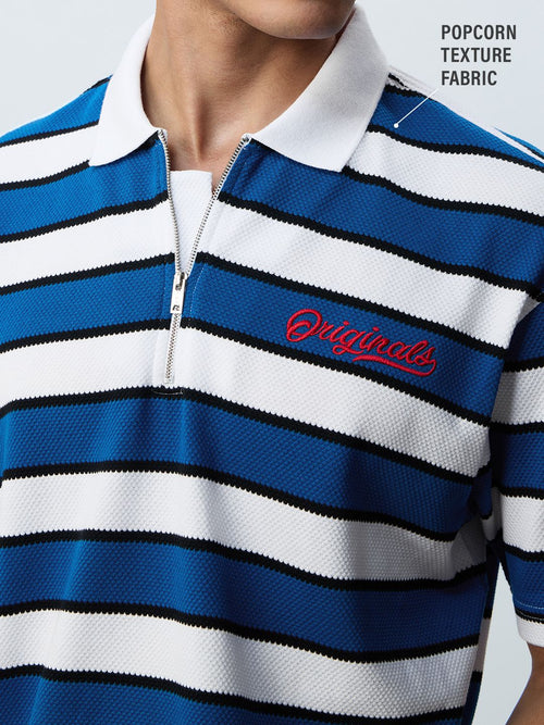 Popcorn Stripes: Sailor Zipper Polos