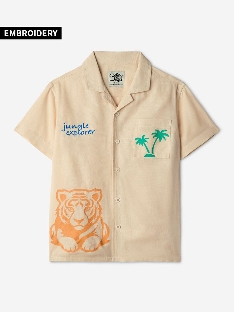 TSS Originals: Jungle Explorer Boys Cotton Shirts (2-8 Yrs)