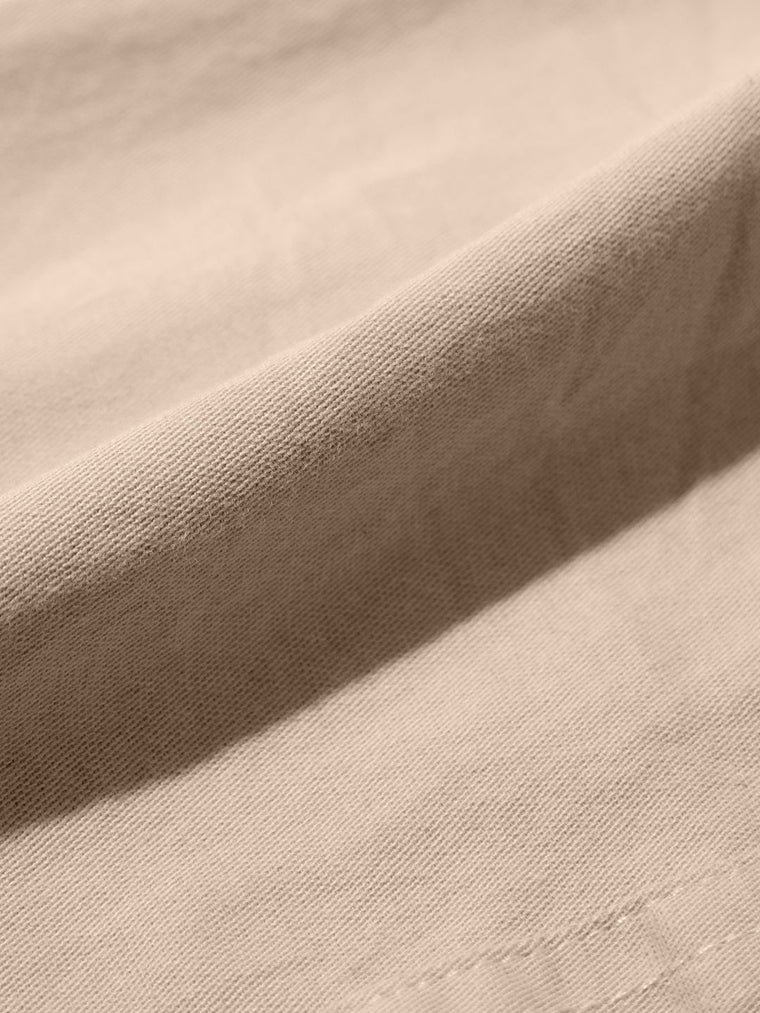 Solids: Champagne Beige Men Cargo Joggers