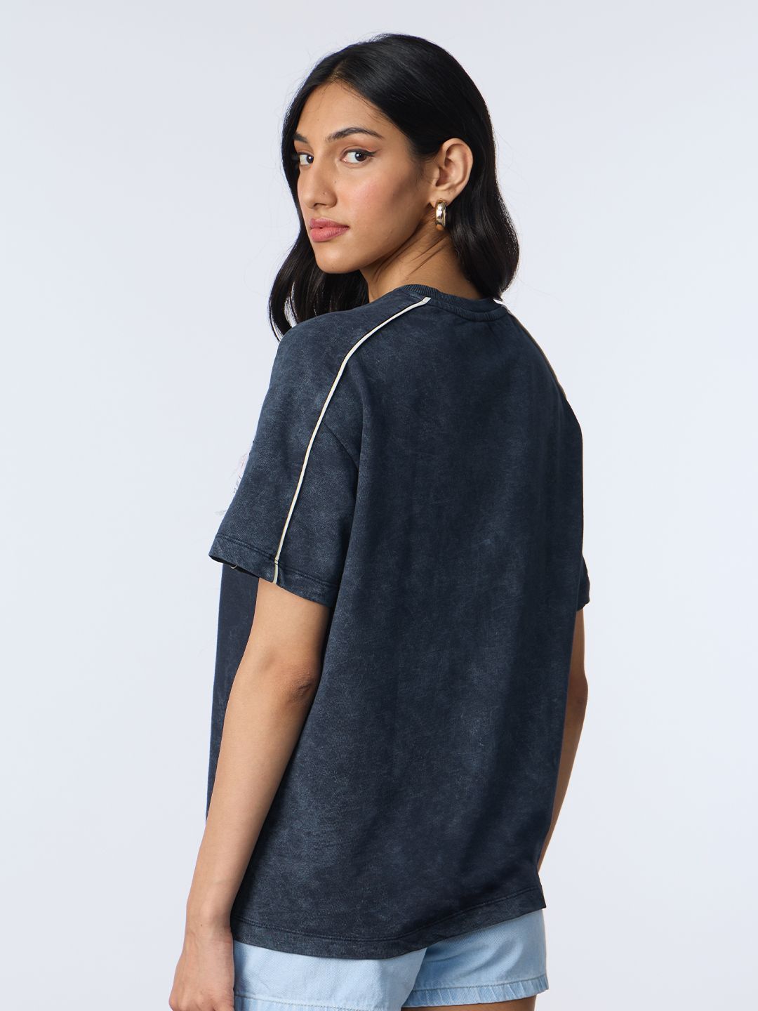 Souled Originals: Washed Navy Women Oversized T-Shirts