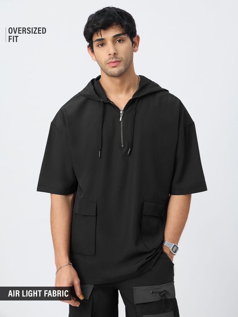 Hooded T-Shirt: Black Hooded T-Shirts