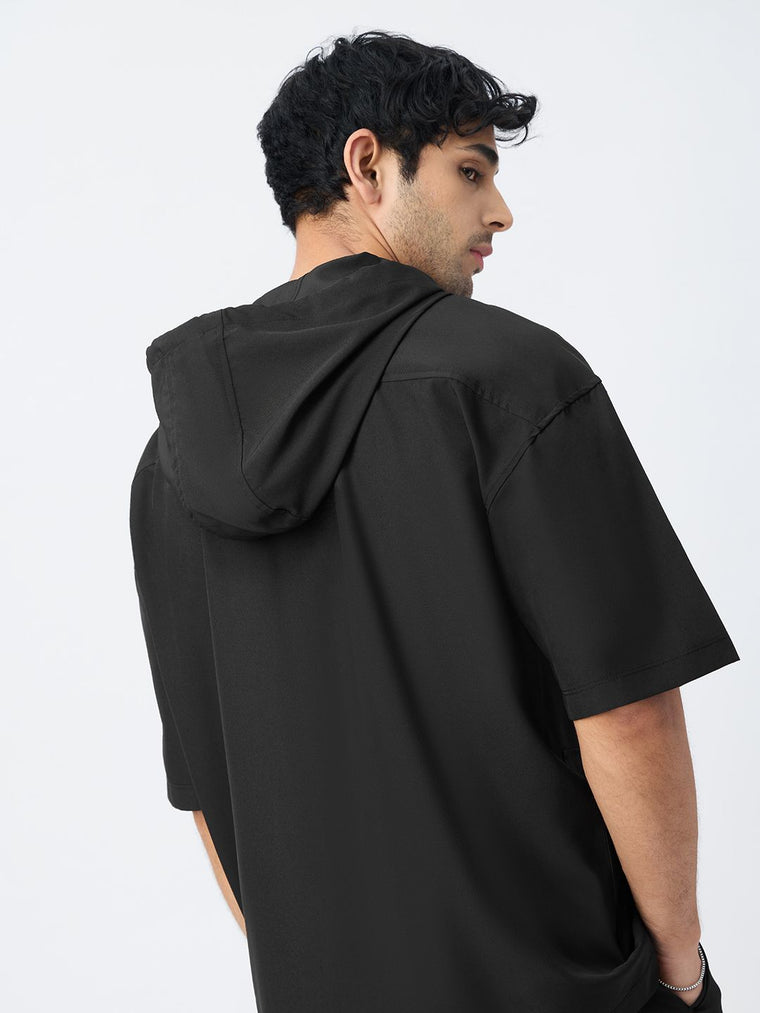 Hooded T-Shirt: Black Hooded T-Shirts